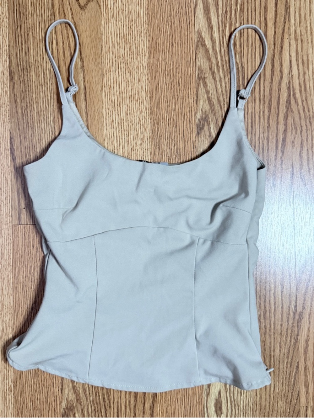 Beige Spaghetti Strap Tank Top H&M